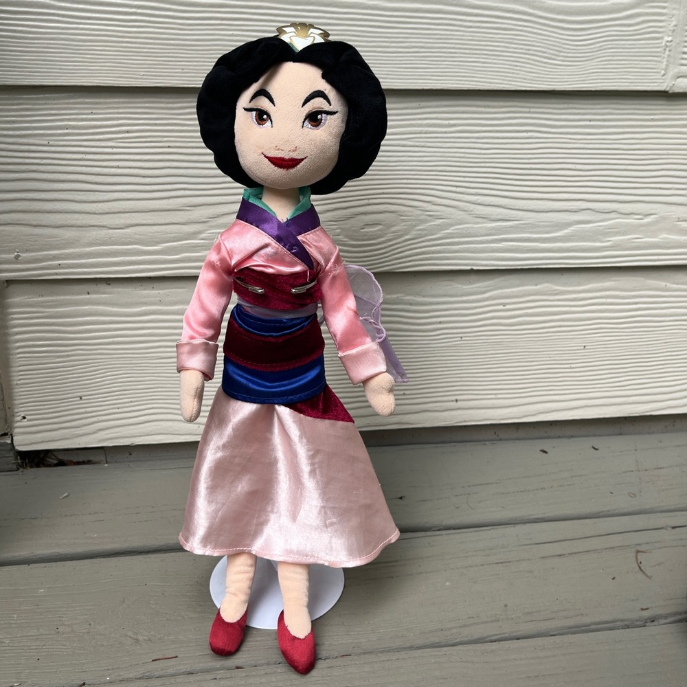 Disney Mulan Plush Doll Kids 18 Inch Pink Good Satin Matchmaker Dress Toy - Picture 1 of 9